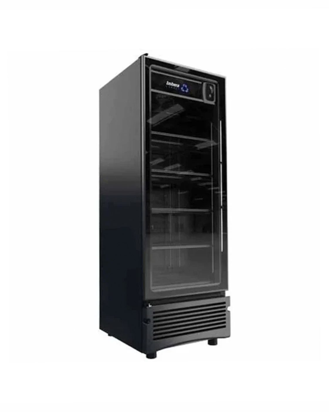 ENFRIADOR COBALT NEGRO CON 4 PARRILLAS CON CAPACIDAD DE 0.708 M³, 1 PUERTA DE CRISTAL, LUZ LED MODELO VR25
