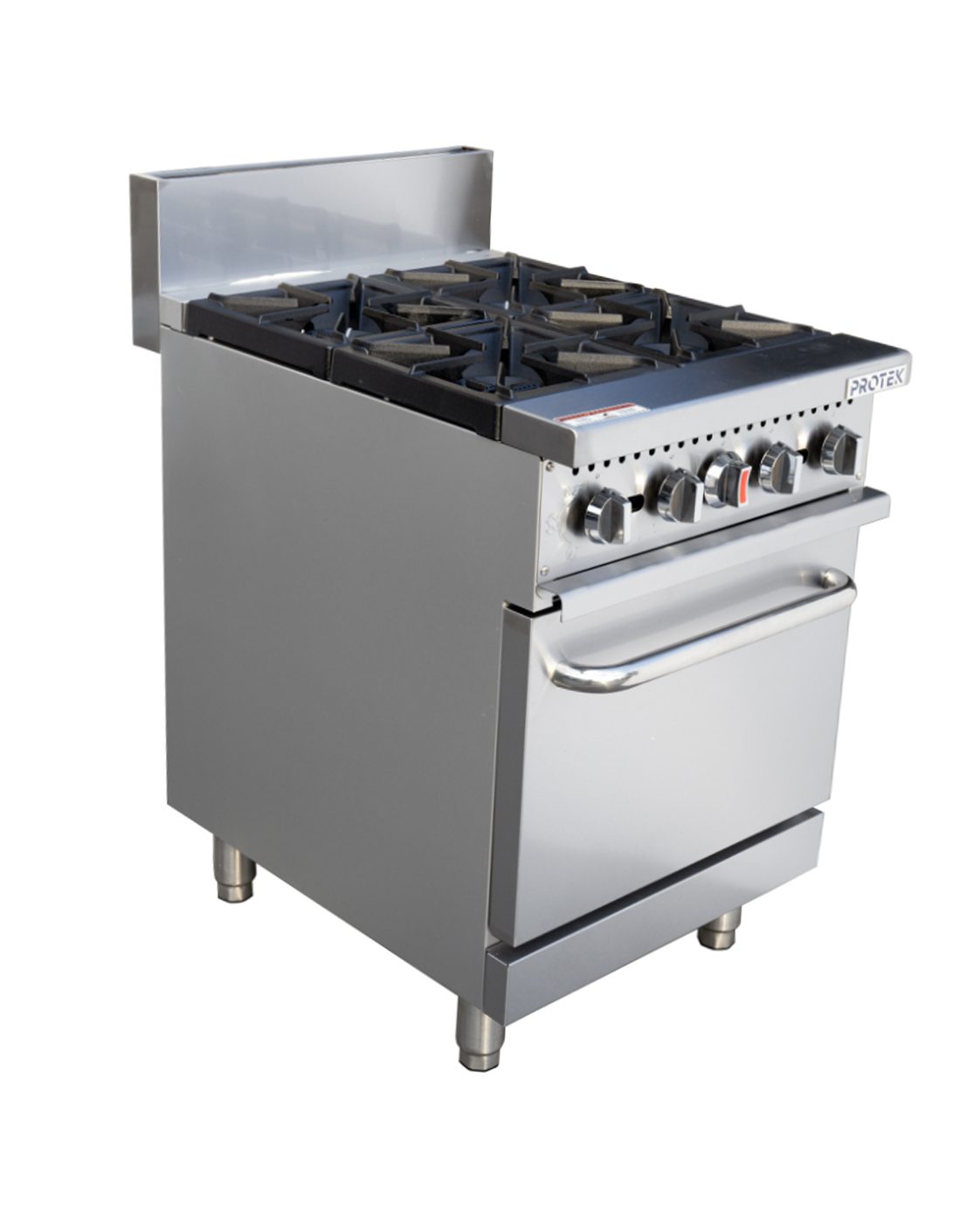 Protek EHGP-4Q 1029159 Estufa Con Horno a Gas 4 Quemadores Gas Acero Inoxidable