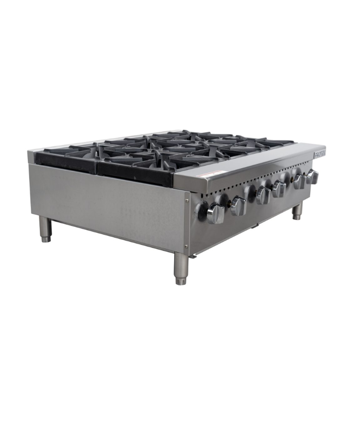 PARRILLA PROTEK 1029154 PAP-6QG | Parrilla a Gas | 6 Quemadores | Acero Inoxidable | Restaurante Cocina Industrial Fonda